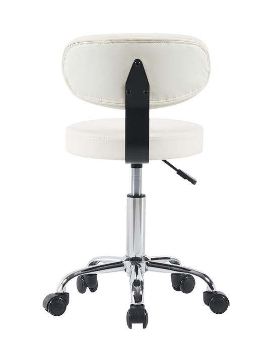 Ergonomic Office & Desk Stool with Backrest Mafeshi White 45x44x70cm