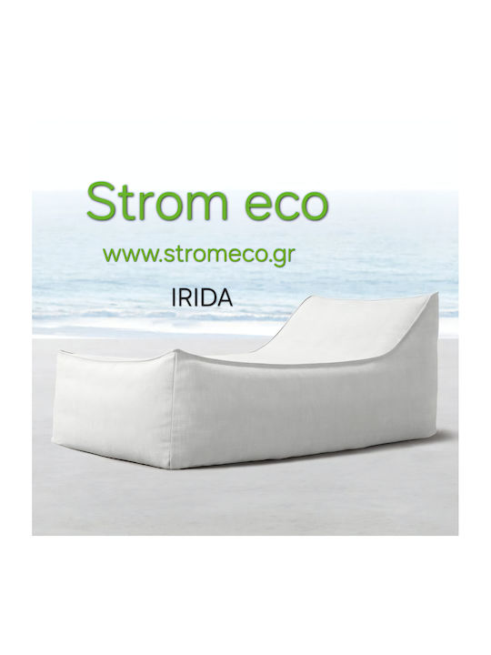 Sitzsack Liegestuhl Wasserdicht Luxury Irida Weiß 190x80x70cm