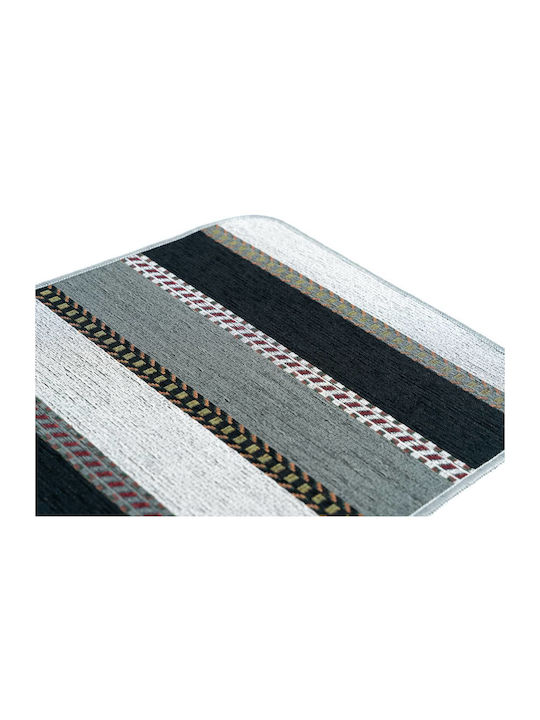Sdim Kitchen Mat Non-Slip Underlay Samba 504 Gray Black 54x140cm