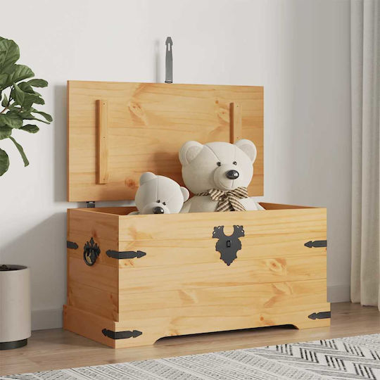 vidaXL Dekorative Truhe Hölzernes Beige 91x49.5x47cm