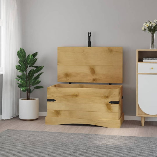 vidaXL Dekorative Truhe Hölzernes Beige 91x49.5x47cm