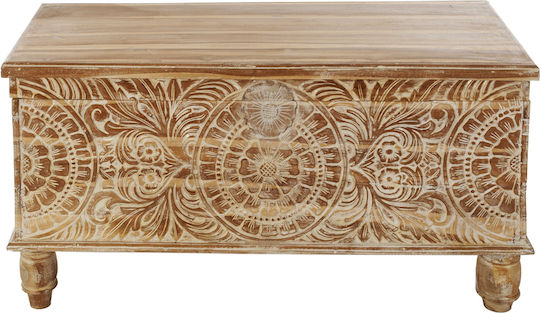 Artekko Μπαούλο Ξύλινο 120x50x62εκ. Καφέ