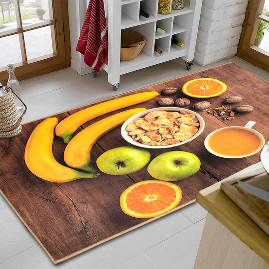 Dimcol Fruits 270 Kitchen Mat Runner with Anti-slip Underlay Multicolour 67x150εκ.