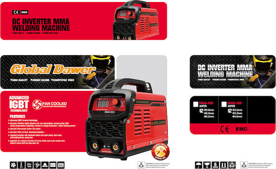 Inverter-Schweißgerät Global Dawer MMA 250