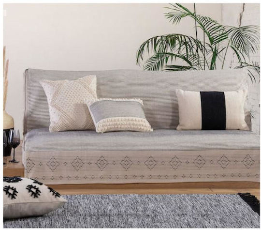 Nef-Nef Homeware Rambage Χαλάκι Κουζίνας Διάδρομος Ecru / Black 70x140εκ.