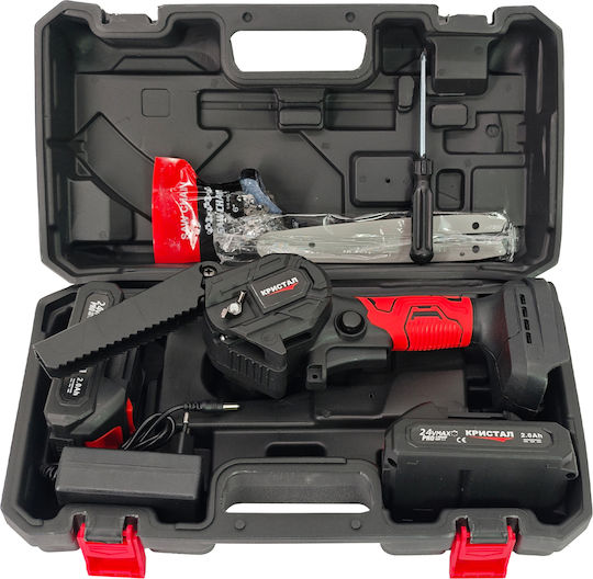 DDT Battery Chainsaw 2x2Ah 24V with Blade 15.24cm