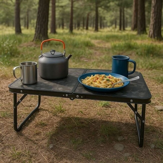 Πτυσσόμενο Τραπέζι Αλουμίνιο 64x42x30cm Μαύρο