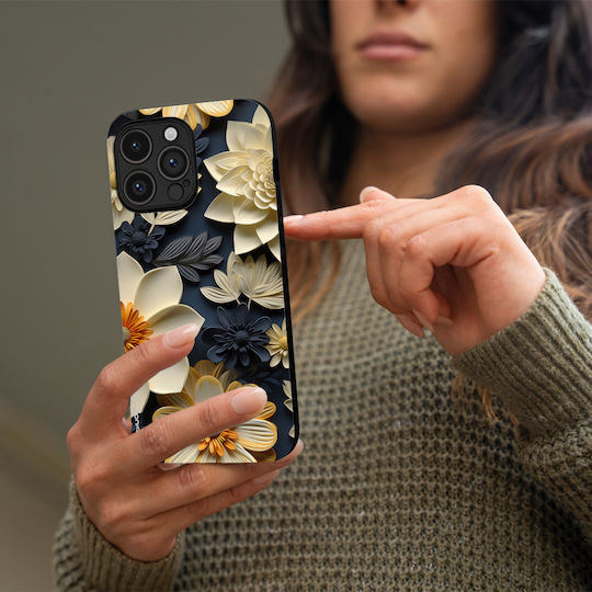 Калъф Sonique 3D Flower Series за Realme 12 Plus 5G Екрю
