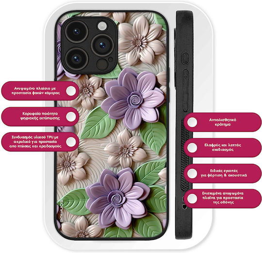 Sonique 3D Flower Series Case for Xiaomi Poco F7 Ultra 5G Violet