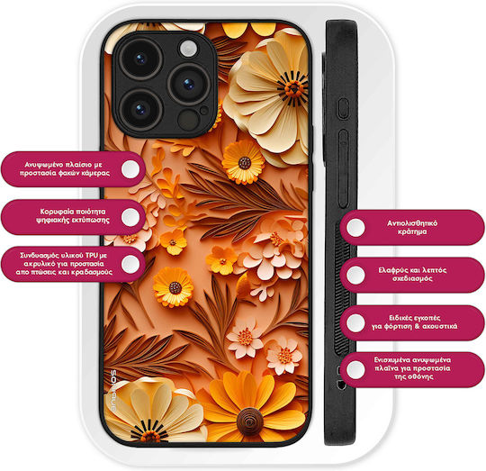 Sonique 3D Flower Series Case Xiaomi Poco F7 Ultra 5G Orange