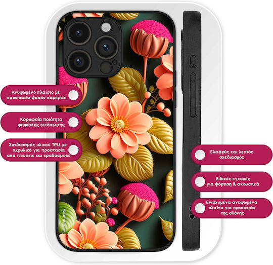 Sonique 3D Flower Series Case for Oppo Find X3 Neo 5G Salmon