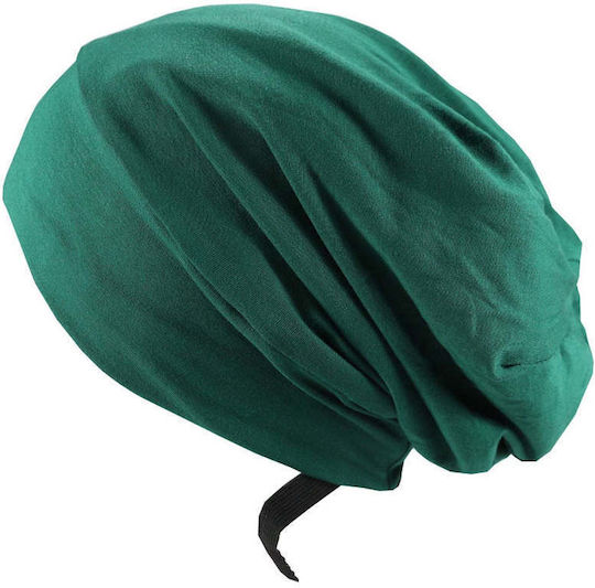 Satin Lined Sleep Cap Hair Protection Emerald Green