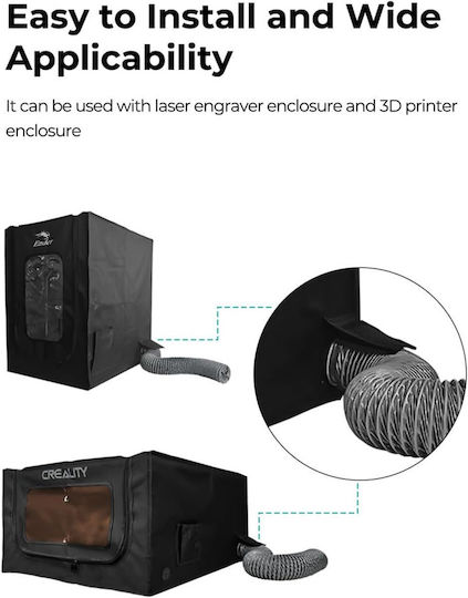 Kit Ventilator pentru Imprimantă 3D Ender Plus Capac 4000 Rpm Tub Flexible Țeavă Clamă