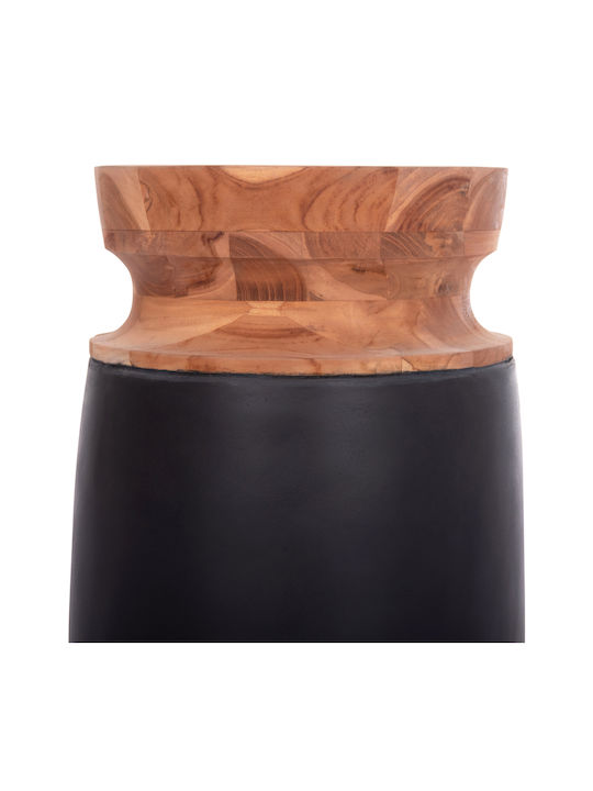 HomeMarkt Decorative Vase Linter Black 34x34x60cm