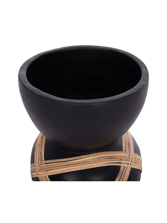 HomeMarkt Decorative Vase Maynard Black 32x32x62.5cm