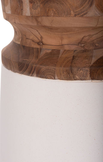 HomeMarkt Decorative Vase Linter White 34x34x60cm