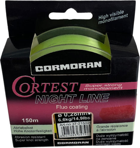 Cormoran Cortest Night Line Angelschnur 150m Grün 0,35mm