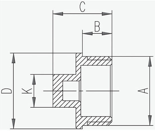 Месингов капак Ferro 5/4" жълт Kor6z