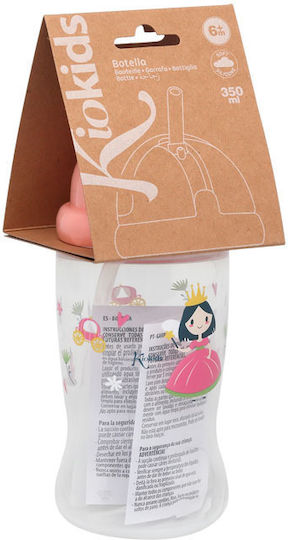 Kiokids Princess Παιδικό Παγούρι Σιλικόνης με Καλαμάκι 350ml