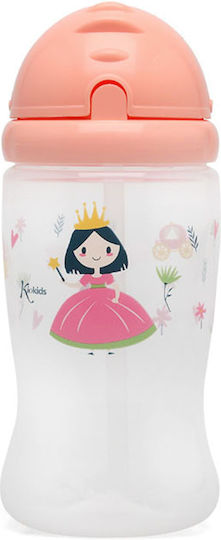 Kiokids Princess Παιδικό Παγούρι Σιλικόνης με Καλαμάκι 350ml