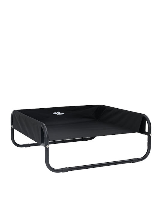 vidaXL Elevated Dog Bed Black 75x75cm vidaXL Elevated Dog Bed Black 75x75cm