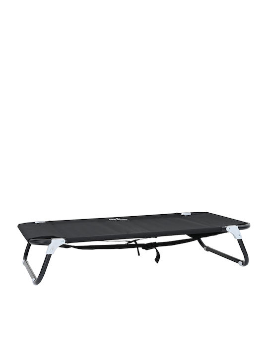 vidaXL Erhöhtes Hundebett Schwarz 55x90cm