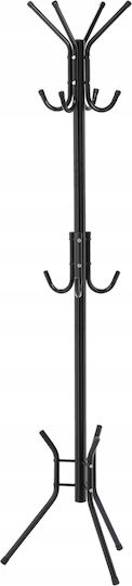 Freistehender Kleiderständer Metallisch Schwarz 178cm