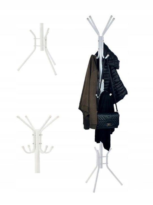 Metallic Coat Rack White 178cm