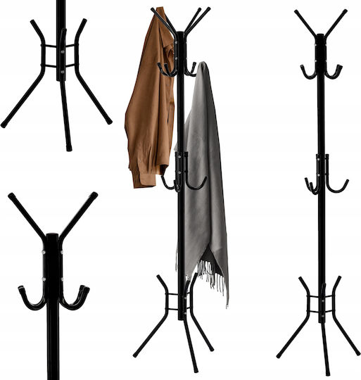 Freistehender Kleiderständer Metallisch Schwarz 178cm
