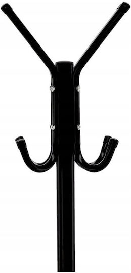 Freistehender Kleiderständer Metallisch Schwarz 178cm