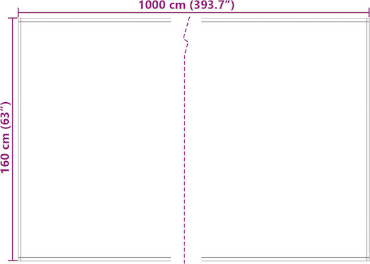 vidaXL Τεντόπανο Πορτοκαλί 1.6x10m