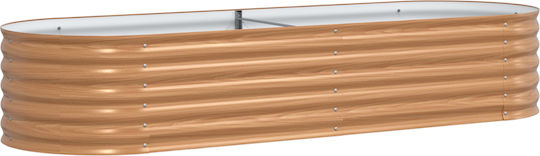 vidaXL Γλάστρα Μεταλλική Καφέ 240x80x44εκ.