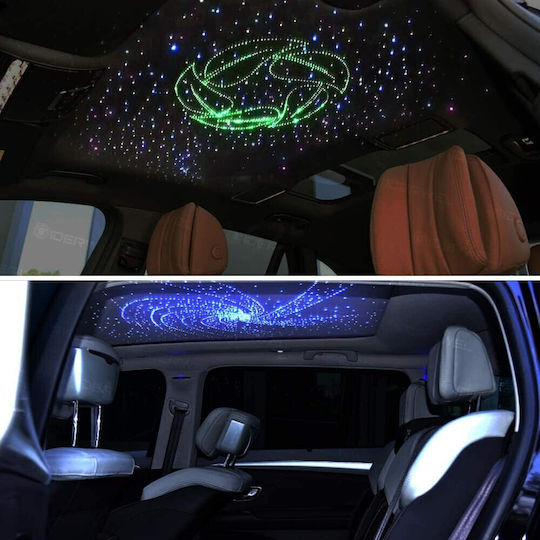 Rgbw Starry Ceiling Fiber Optic Kit Smart 200 Strands 2 Meters 0.75mm Bluetooth Control App 16 Million Colors Timer Function Music Mode