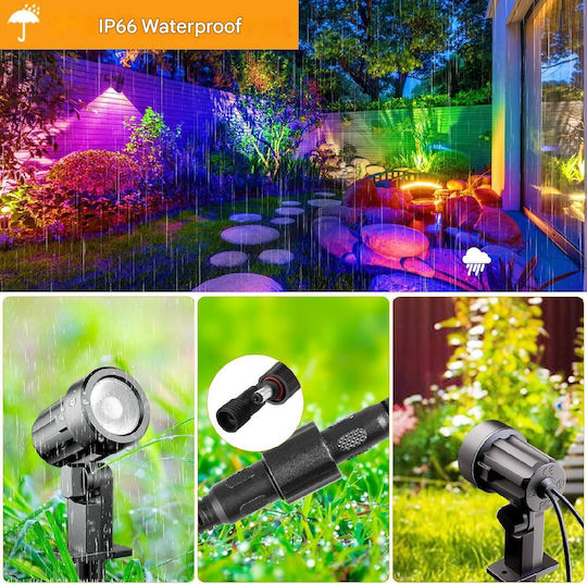 Set 6 Lămpi Solare RGB cu Telecomandă IP66