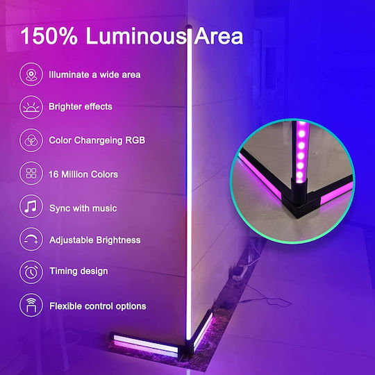 Lighting Lampa de podea LED Î156cm. cu Lumină RGB