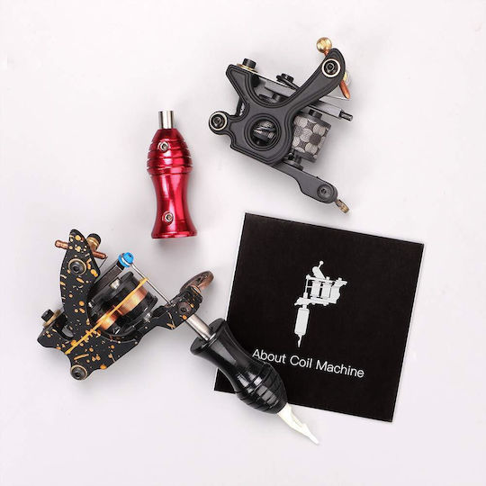 Set Mașini de Tattoo Pro 2 Surse de Alimentare 20 Ace de Tattoo 7 Sticle de Vopsea Kit Accesorii Mașini de Tattoo Hawink Tk-hw2005