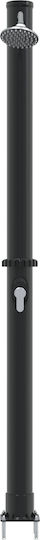 vidaXL Solar Pool Shower Made of PVC with Height 217cm Black