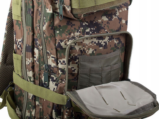 Тактическа Камуфлажна Раница Cracos 43x25x24 См 30л Военно Зелена За Открито Туризъм Множество Отделения
