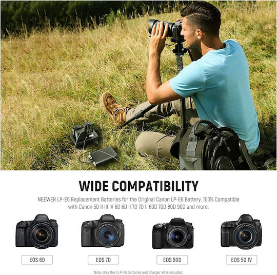 Τριπλός Φορτιστής Μπαταρίας Συμβατός με Canon