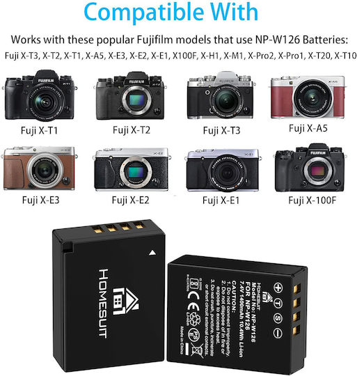 Doppelter Batterieladegerät Kompatibel mit Fujifilm