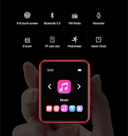 MP3 плейър (32GB) с Екран 1.8" Червен X00112DK81