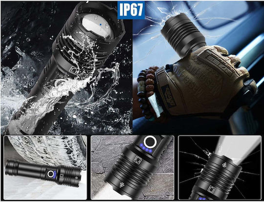 Επαναφορτιζόμενος Φακός LED IP67 με Μέγιστη Φωτεινότητα 30lm Flashlight