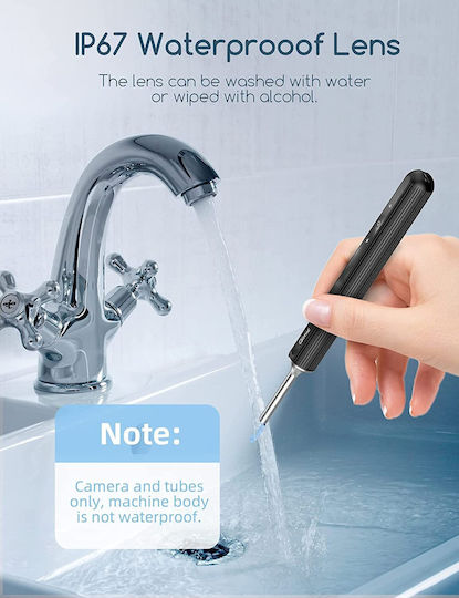 Wifi Otoscope 1080p Camera Led Light 360° Angle Usb-c Charging Ear Wax Cleaning Device Ip67 Waterproof iOS Android