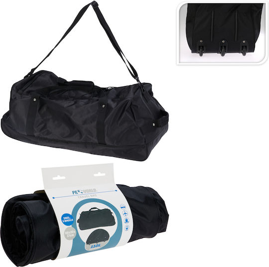 Koopman Sack Voyage Black Fabric L40xW17xH21cm