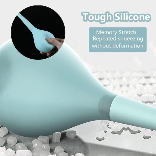 Irrigator Intim Intestinal Clătire Vaginală Design Anti-retur 150 Ml Cap 5 Duze Ergonomic Reutilizabil Igienă Intimă Portabil Ușor De Folosit Albastru