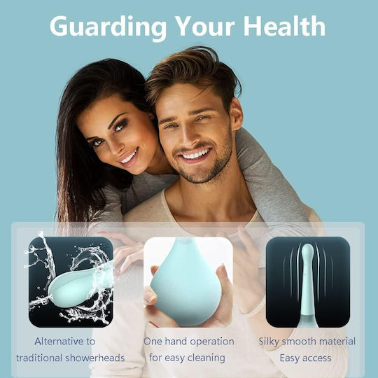 Irrigator Intim Intestinal Clătire Vaginală Design Anti-retur 150 Ml Cap 5 Duze Ergonomic Reutilizabil Igienă Intimă Portabil Ușor De Folosit Albastru