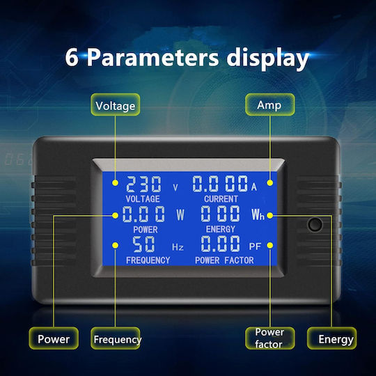 Combined Panel Meter Digital Panel Wattmeter Ac 80-260v 0-100a Voltmeter Ammeter Energy Measurement Transformer