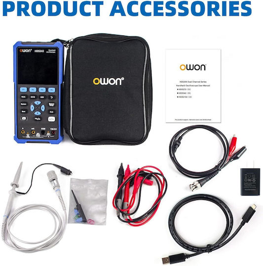 Portabil Osciloscop Digital Multimetru Funcție 20000 Counturi Ecran 3.5 Inch 2 Canale Lățime de Bandă 40 Mhz 10000 Wfrms S Baterie 4400 Mah Multifuncțional