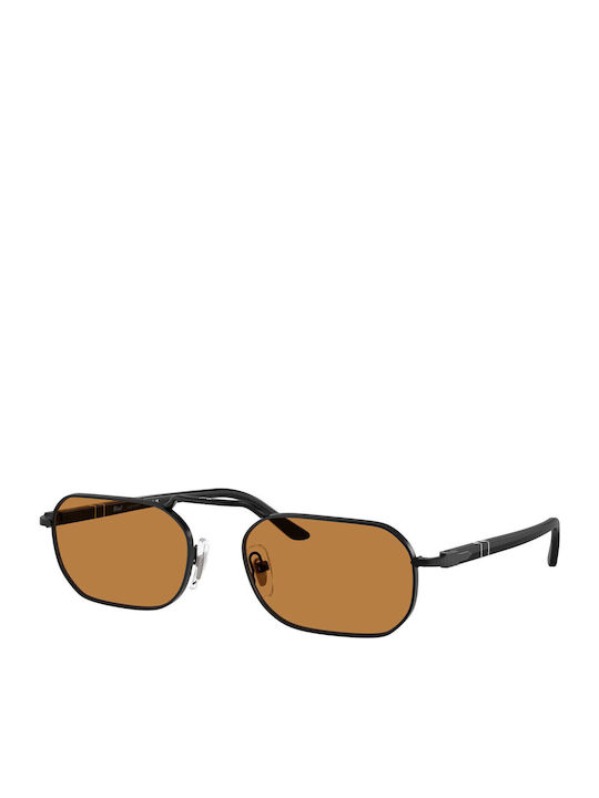 Persol Унисекс Слънчеви Очилa с Черна Метална Рамка и Кафяви Стъкла