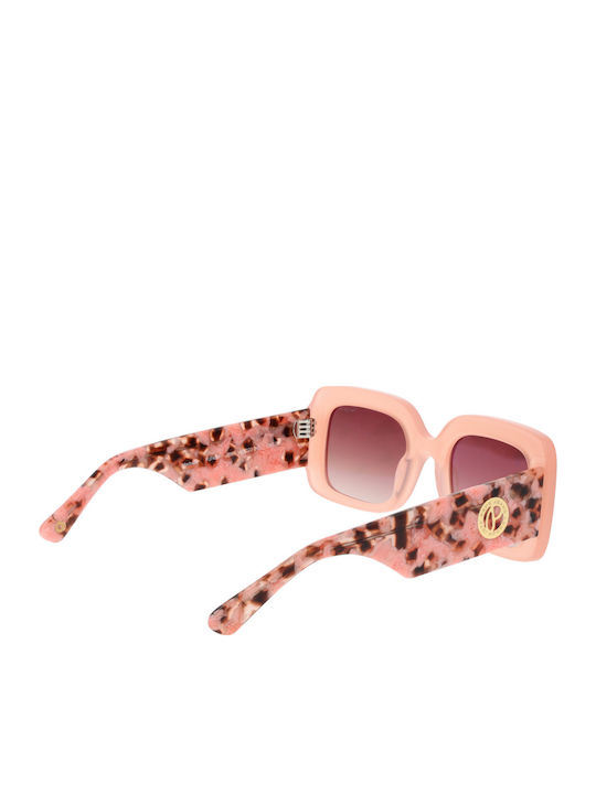 Pepe Jeans Women's Sunglasses with Pink Plastic Frame and Brown Gradient Lens PJ7429-356